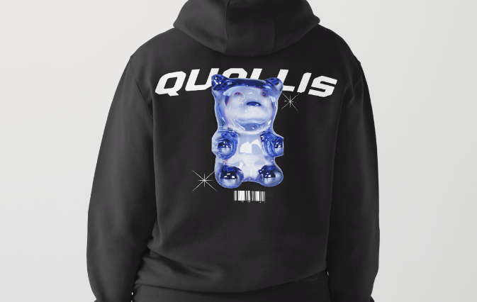 black gummy hoodie